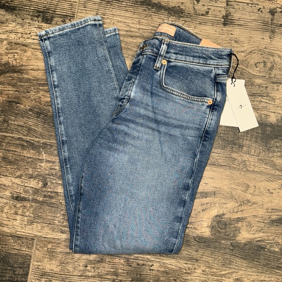 7FAMK NWT Luxe Vintage Josefina in Lyme. - Picture 7 of 13